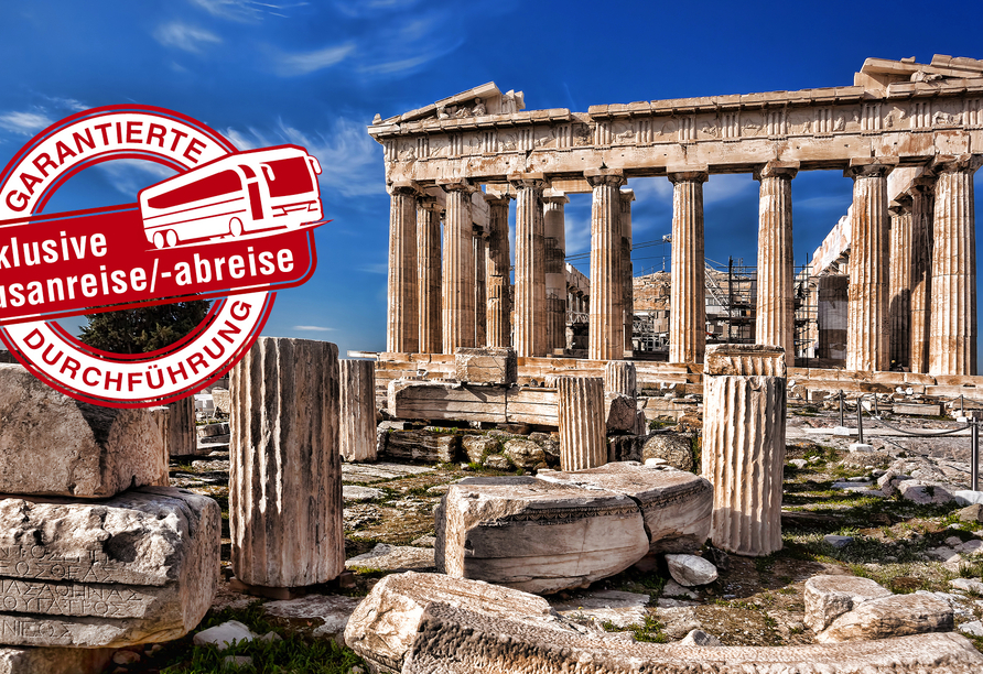 Freuen Sie sich auf spannende Häfen im östlichen Mittelmeer: z.B. Athen mit der beeindruckenden Akropolis.