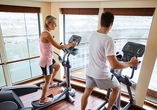 Im Fitnessraum können Sie sich auch während Ihres Urlaubs sportlich betätigen.