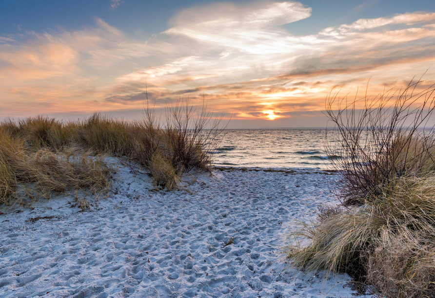 Sandstrand der Polnischen Ostsee im Winter