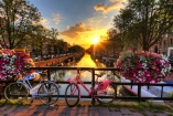 Leihen Sie sich ein Fahrrad und erkunden Sie Amsterdam auf dem Rad.