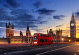 Prachtvolle Sehenswürdigkeiten wie der Big Ben warten in London auf Sie.