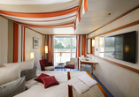 Beispiel einer 2-Bettkabine mit französischem Balkon