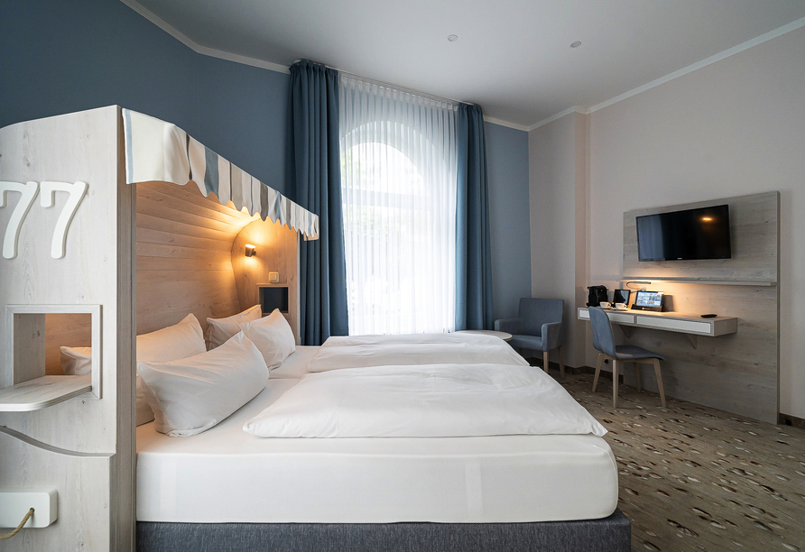 Beispiel eines Doppelzimmer Komfort im Wilhelms Haven Hotel