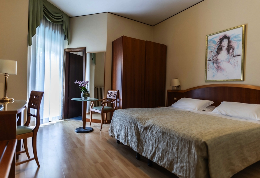 Beispiel eines Doppelzimmers Standard im Hotel Terme Milano