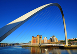 In Newcastle finden Sie spannende Architektur, z. B. die Millenium Bridge.