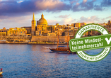 Die Hauptstadt Valletta besticht durch zahlreiche alte Bauwerke, eine wunderschöne Kathedral und malerische Gassen.