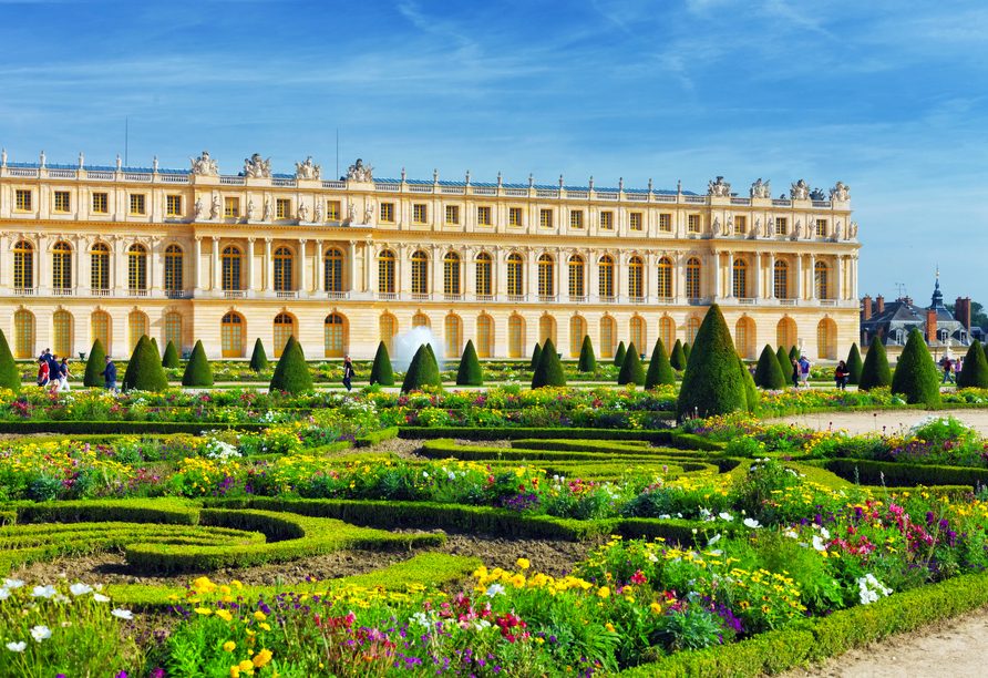 Im Schloss Versailles bei Paris fühlen Sie sich ganz und gar königlich.