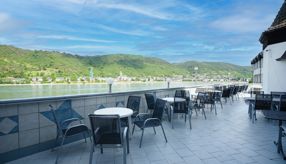 Terrasse vom besttime Hotel Boppard