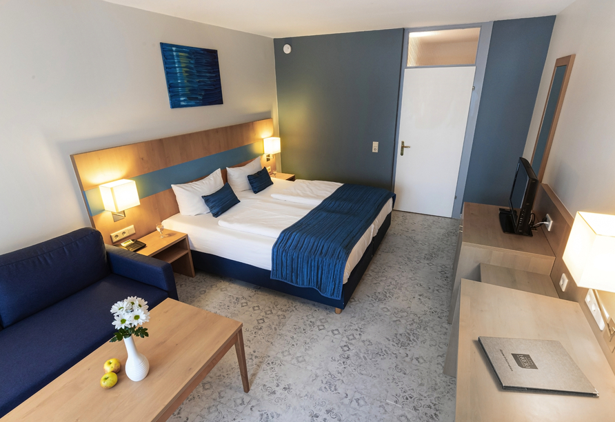 Beispiel Standardzimmer Landseite Budget im Hotel Hoeri am Bodensee in Gaienhofen