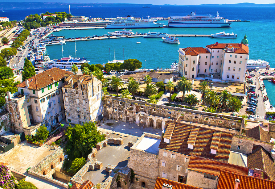 Auch die zweitgrößte Stadt Kroatiens, Split, steht auf dem Programm.
