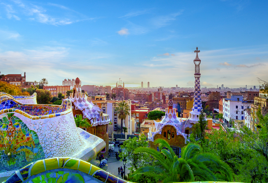 Der Ausblick vom Park Güell auf Barcelona ist spektakulär.