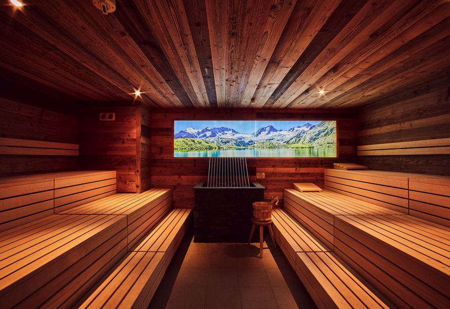 Vergessen Sie den Alltag in der Sauna des Hotels Brennerspitz in Neustift im Stubaital.