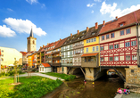 Bestaunen Sie die Krämerbrücke in Erfurt.