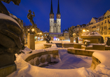 Ein Besuch der Stadt Halle (Saale) ist auch im Winter lohnenswert.