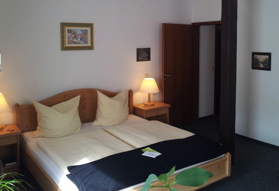 Beispiel eines Doppelzimmer Standards im Hotel Wippertal