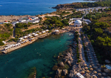 Die Quellen von Kallithea bieten einen hübschen kleinen Strand.