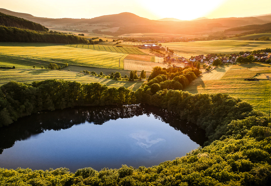 Unternehmen Sie eine Wanderung um die idyllische Bernshäuser Kutte.