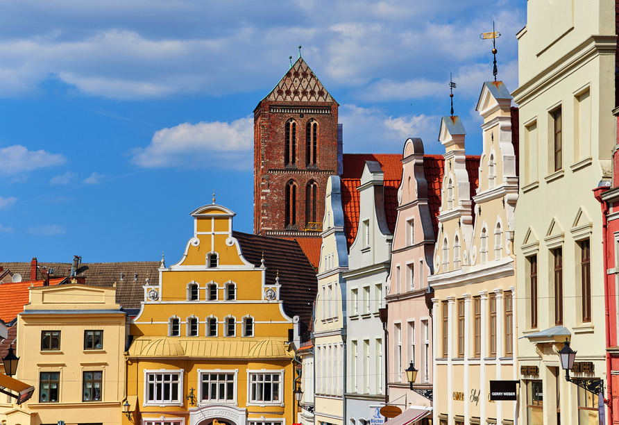 Prachtvolle Bürgerhäuser in der Altstadt von Wismar