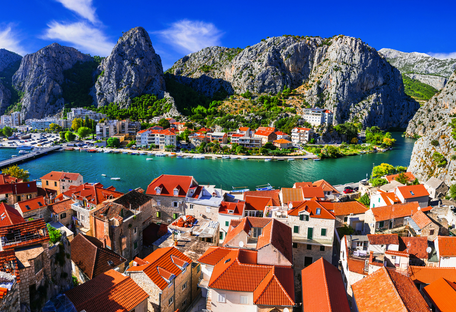 Die geschichtsträchtige Stadt Omis mit ihrer wunderschönen Architektur