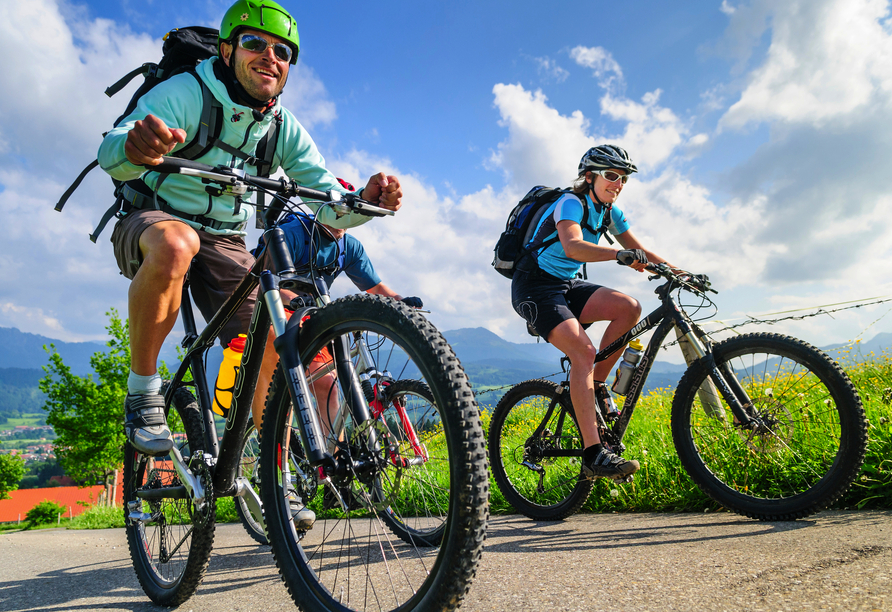 Erkunden Sie die Region auch mit dem Mountainbike.