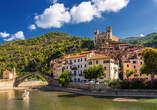 Erleben Sie optional die Schönheit des historischen Ortes Dolceaqua mit der Neviabrücke, die den Maler Monet verzaubert hat.