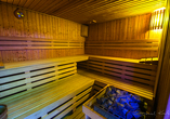 Entspannen Sie in der Sauna des Hotels.