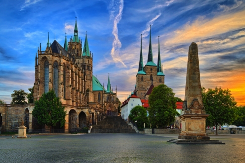 Der Dom von Erfurt ist ein sehr beliebtes Fotomotiv.