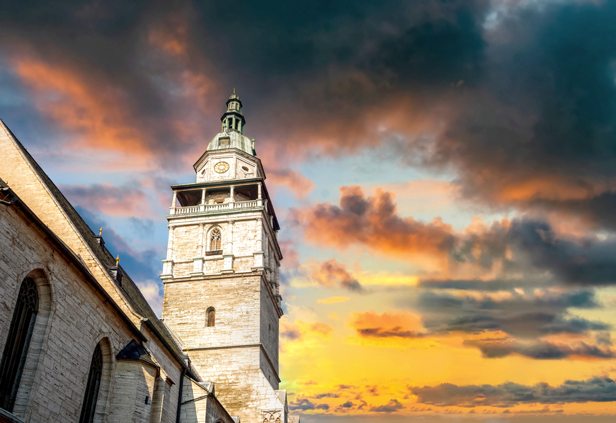 Die Marktkirche liegt in der Altstadt von Bad Langensalza und bietet einen herrlichen Anblick.