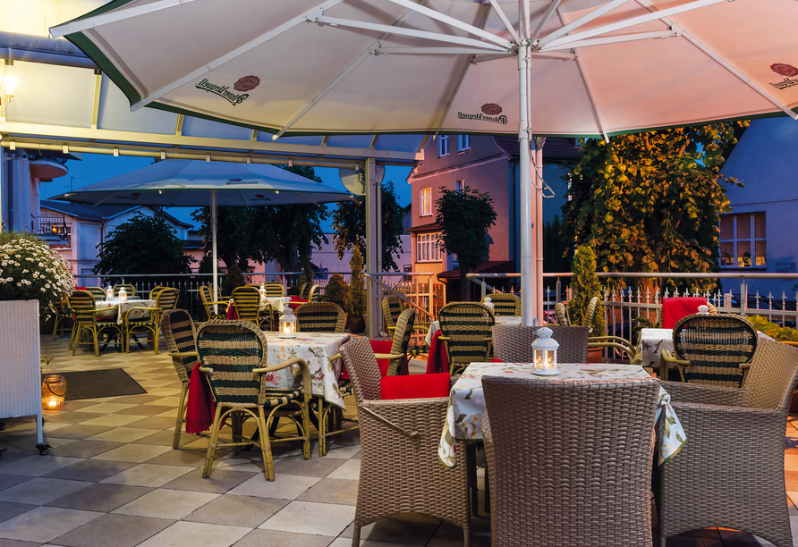 Terrasse der Wellness & SPA Residenz Bielik