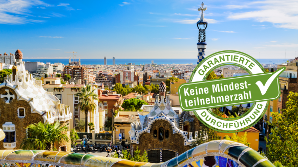 Der Park Güell, den Sie optional besuchen können, zählt zu den bekanntesten und beliebtesten Sehenswürdigkeiten Barcelonas.