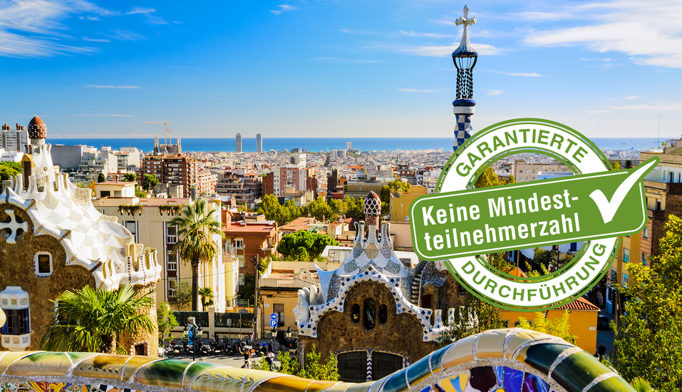 Der Park Güell, den Sie optional besuchen können, zählt zu den bekanntesten und beliebtesten Sehenswürdigkeiten Barcelonas.