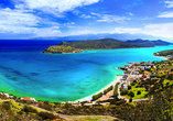 Lassen Sie sich von einmaligen Ausblicken, etwa auf die Insel Spinalonga, in den Bann ziehen!