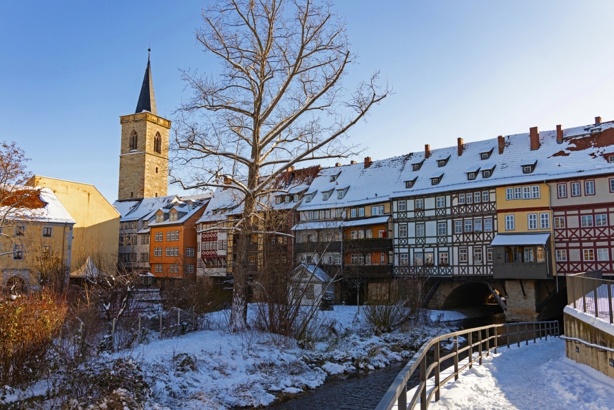 Statten Sie in Erfurt auch der schönen Krämerbrücke einen Besuch ab.