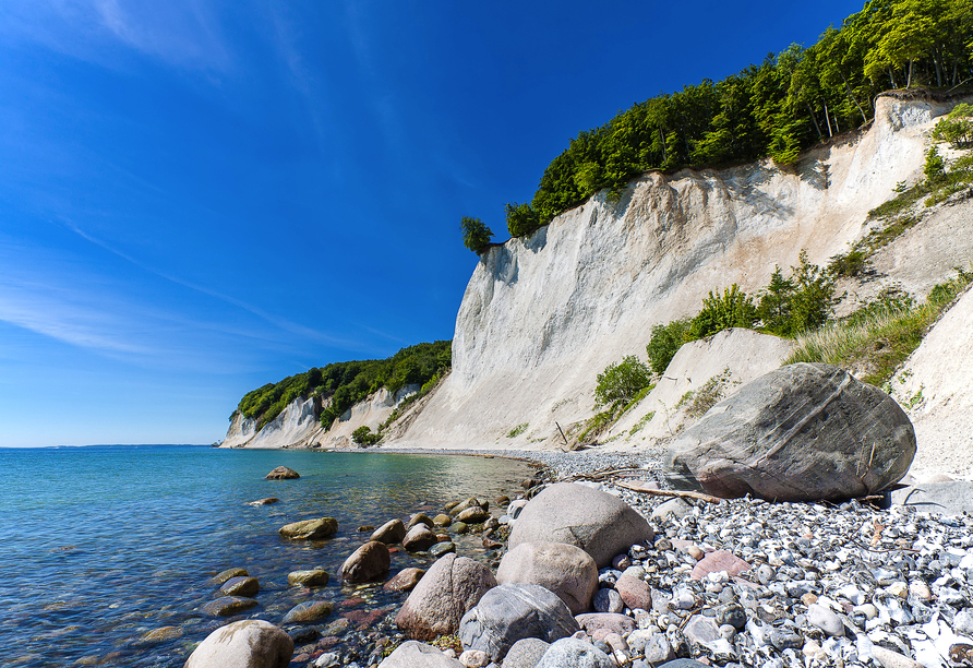 Unternehmen Sie auf Rügen einen Ausflug zu den berühmten Kreidefelsen.