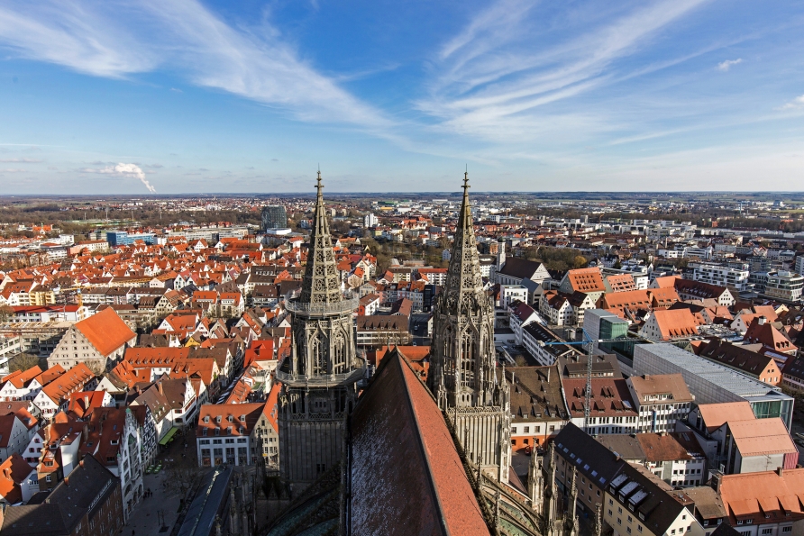 Blick auf Ulm, die Geburtsstadt von Albert Einstein