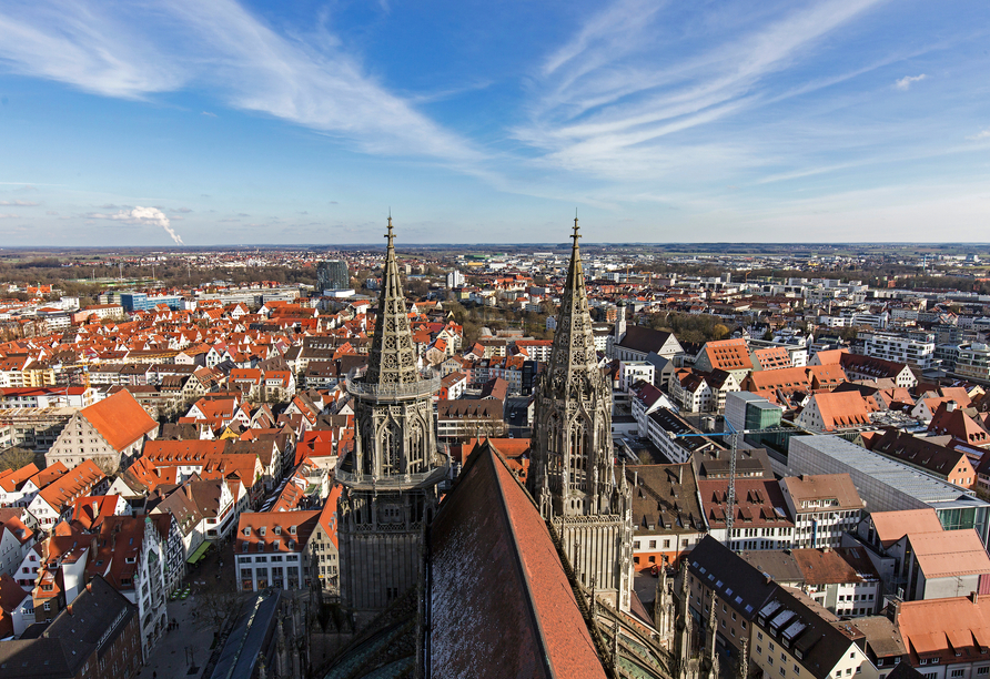 Blick auf Ulm, die Geburtsstadt von Albert Einstein