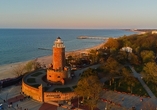 Besuchen Sie die Hafenstadt Kolberg mit dem markanten Leuchtturm.