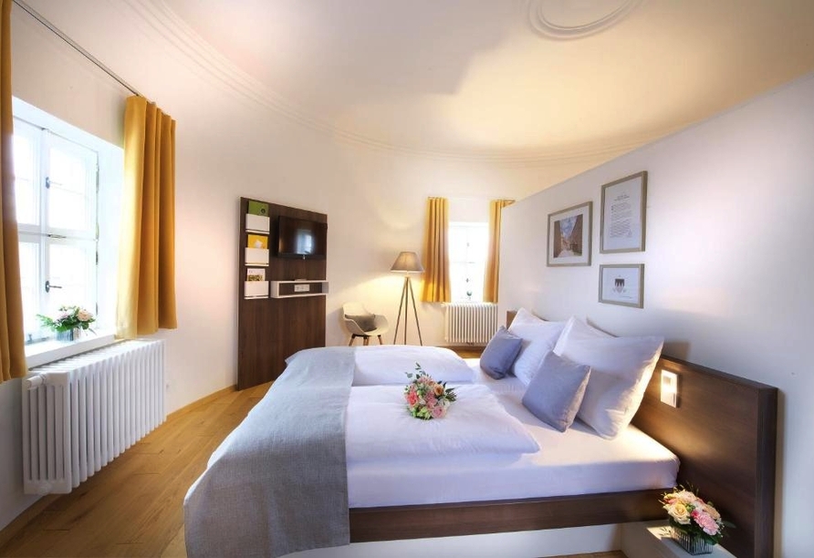 Beispiel eines Doppelzimmers im JUFA Hotel Festung Rosenberg Kronach