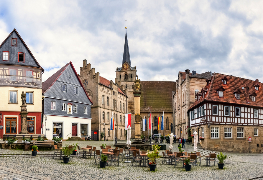 Kronach erwartet Sie mit herrlichen Fachwerkhäusern.