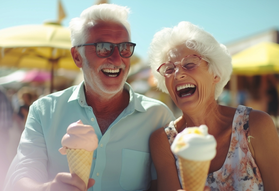 Gönnen Sie sich ein leckeres italienisches Eis und genießen Sie Ihren Urlaub in vollen Zügen!