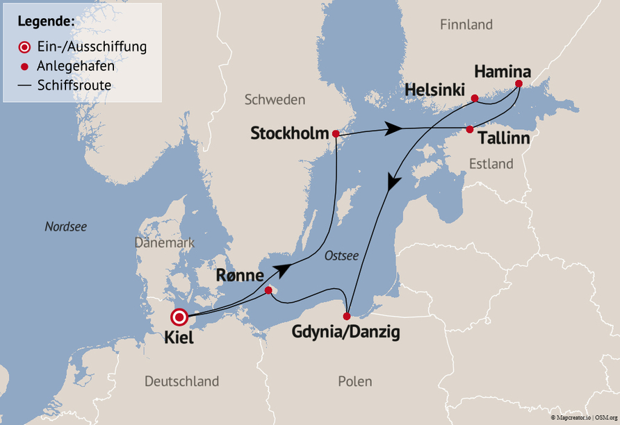 Ihre Reiseroute