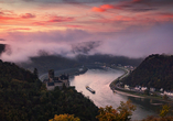 Atemberaubender Blick auf die Burg Katz in St. Goarshausen