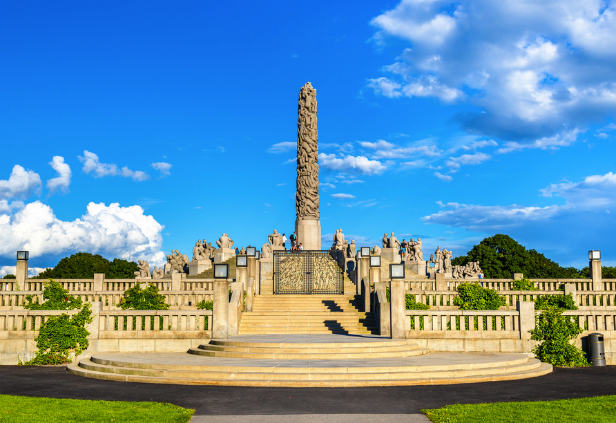 Den einzigartigen Vigeland Skulpturenpark sollten Sie sich nicht entgehen lassen.