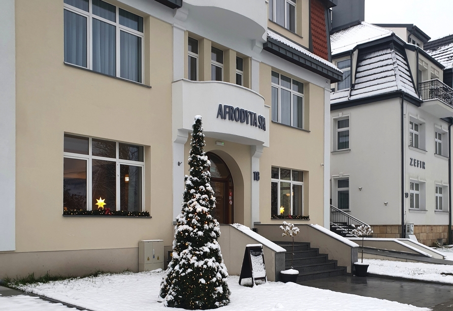 Verbringen Sie Silvester in diesem Jahr im Hotel Afrodyta Spa im winterlichen Swinemünde.