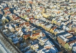 Luftansicht auf das winterliche Gunzenhausen