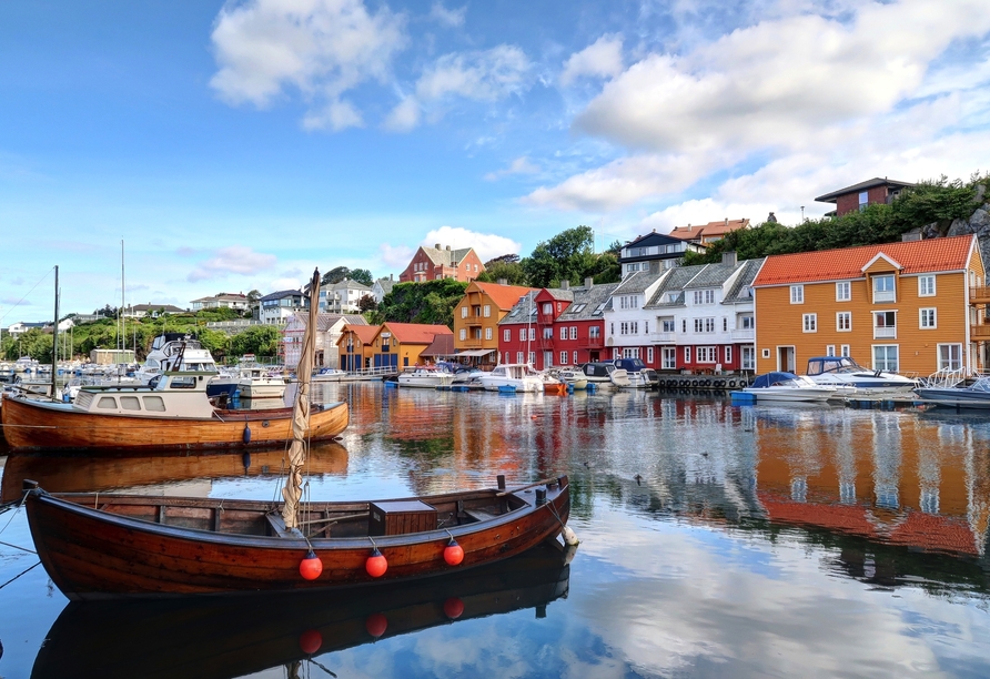 Freuen Sie sich auf die kleine Handelsstadt Haugesund.