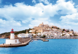 Ibiza-Stadt auf der gleichnamigen Insel Ibiza