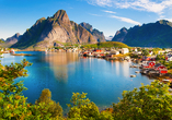 Die zerklüfteten Berge und glitzernden Fjorde der Lofoten bieten Ihnen eines der spektakulärsten Landschaftspanoramen in ganz Norwegen.