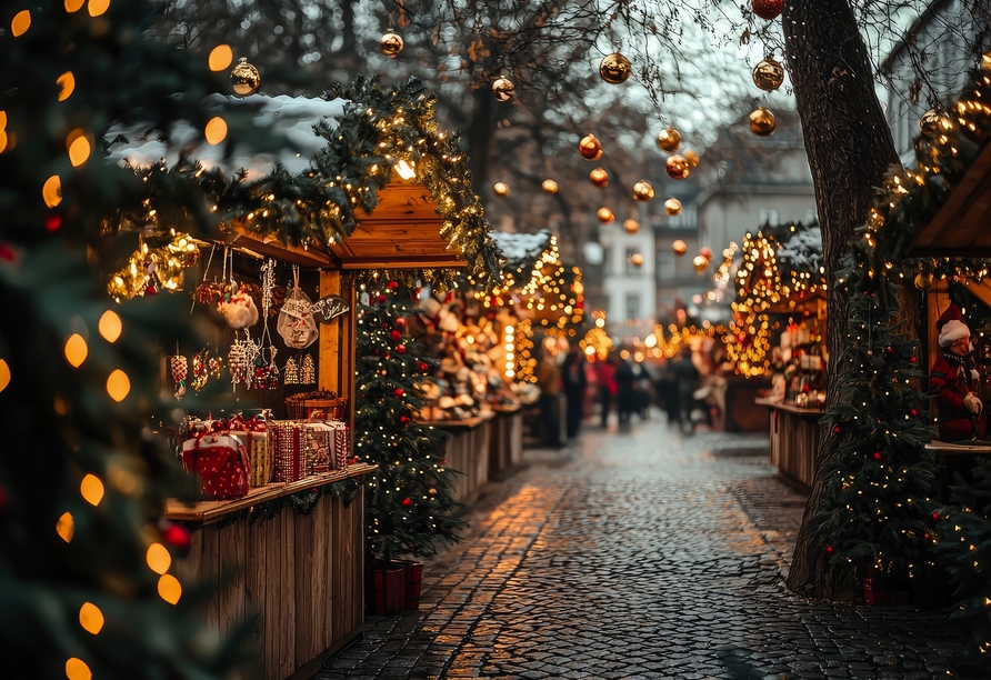 Weihnachtsmärkte bezaubern mit stimmungsvoller Musik, duftenden Köstlichkeiten und zauberhaften Ständen.