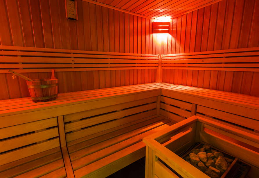 Entspannen Sie in der Sauna des Hotels Baltic Inn.